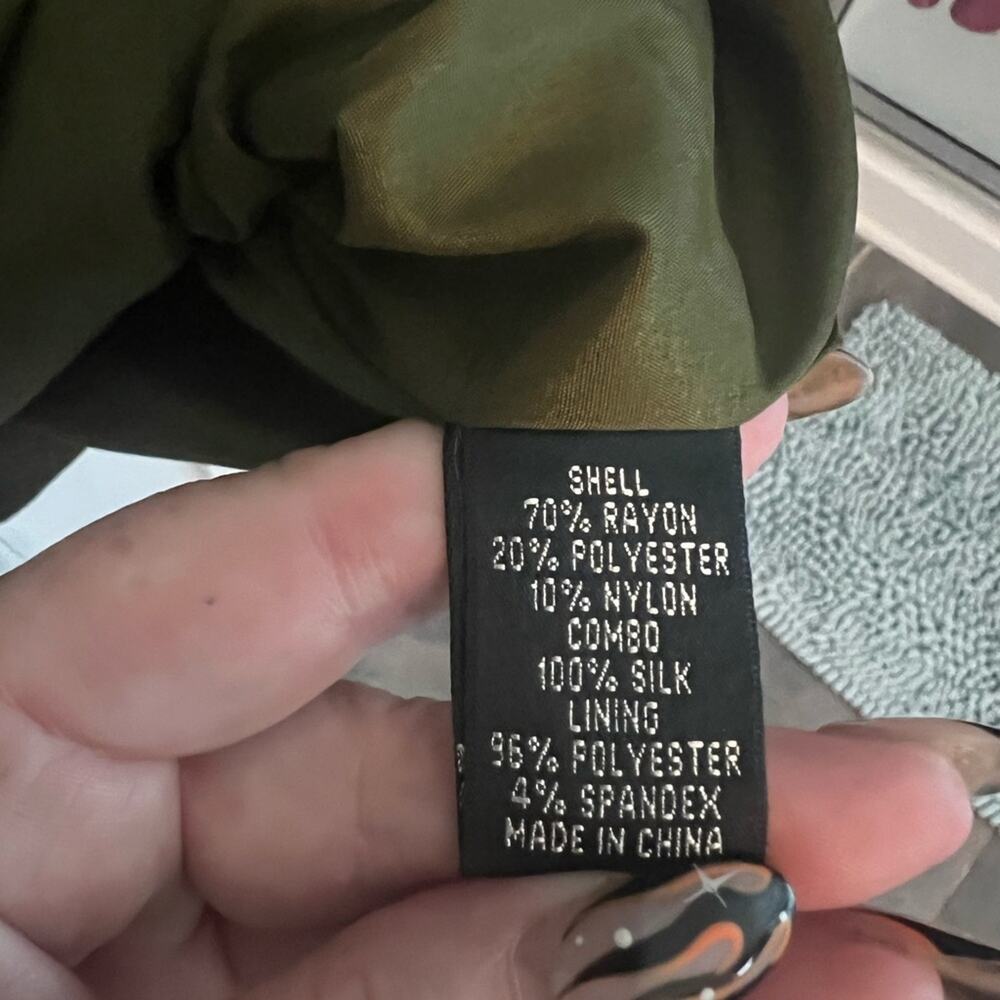 Adrianna PAPELL  dark green shimmer Dress Size 4 - Picture 5 of 8